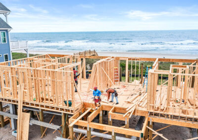 738 New River Inlet Road, N Topsail Beach, NC building process